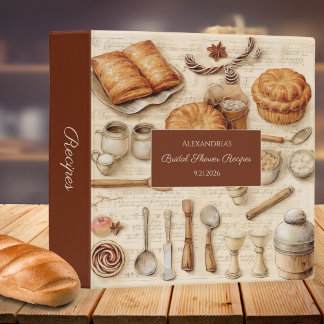 Classeur Vintage Culinary Bridal Shower Recipe 