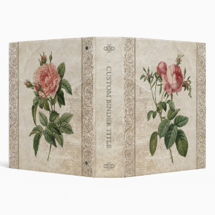 Classeur vintage d'album de roses
