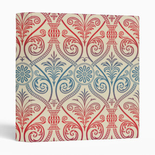 Classeur Vintage Damask Wallpaper - bleu violet rouge