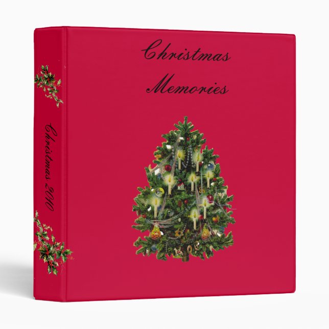 Classeur vintage d'arbre de Noël (Devant/Côté)