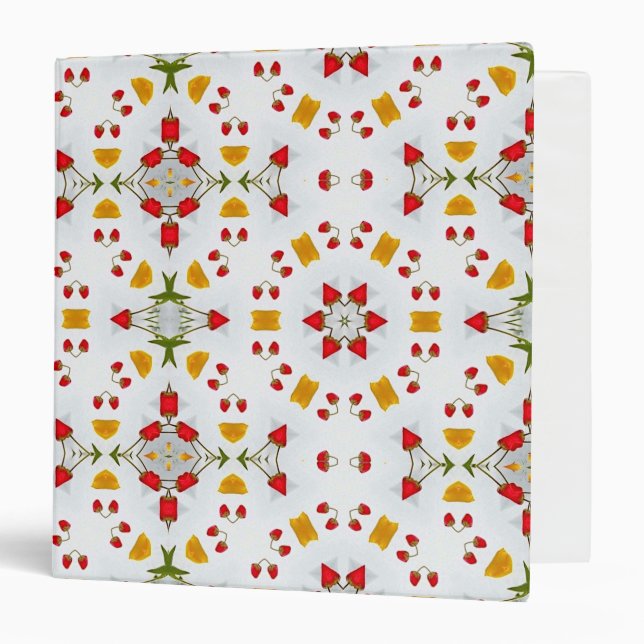 Classeur Vintage de fleurs du milieu du siècle atomique (Devant/Intérieur)