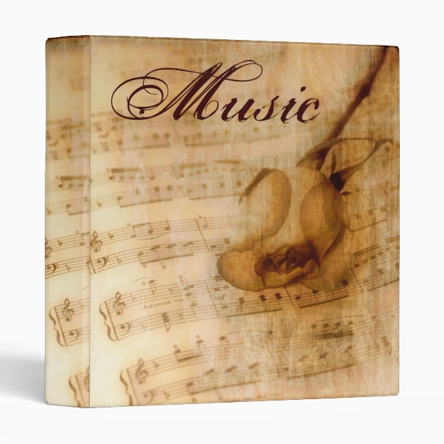 Classeur vintage de musique (Devant/Côté)