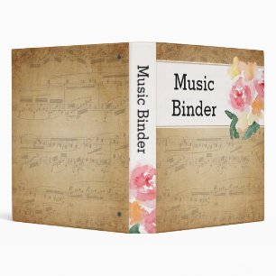 Classeur vintage de musique de feuille