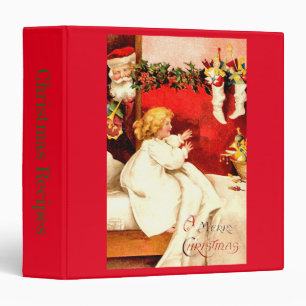 Classeur vintage de recettes de Joyeux Noël