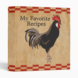 Classeur vintage de recettes de poulet