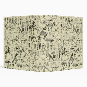 Classeur Vintage Dinosaur Os Fossiles Art