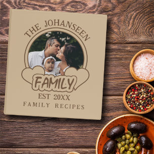Classeur Vintage Family Photo Brown & Beige Recette Livre d