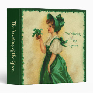 Classeur Vintage Fête de la Saint-Patrick Jeune Femme porta