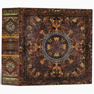 Classeur Vintage Feuil d'automne Faux Cuir
