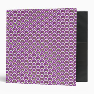 Classeur Vintage fleuri violet Dianthus Barbatus motif