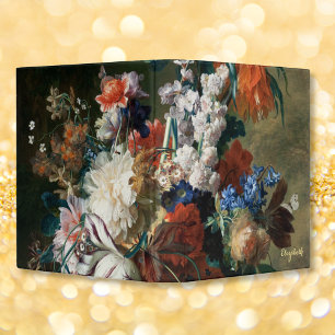 Classeur Vintage Floral Art School Office Gold Monogramme