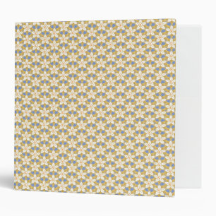 Classeur Vintage Floral bleu et jaune motif Jonquil