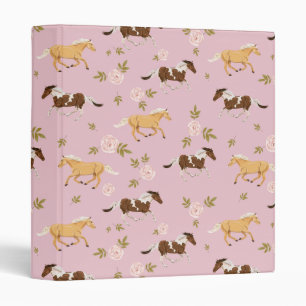 Classeur Vintage Floral Horse Motif