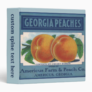 Classeur Vintage Fruit Crate Étiquette Art, Georgia Peaches
