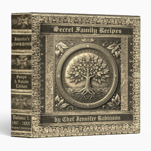 Classeur Vintage Gold Look Cookbook