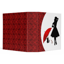 Vintage Lady & Cat Binder