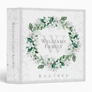 Classeur Vintage Magnolia Floral Wreath Recette