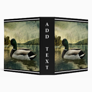 Classeur Vintage Mallard Canard Patiné Carte postale 3 Cerc