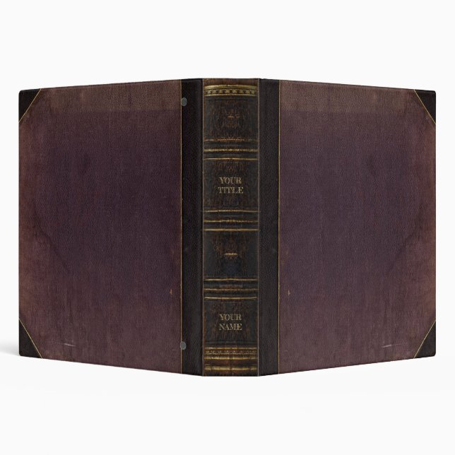 Classeur Vintage Mauve Moleskin couverture 3 anneau Classeu (Arrière-plan)