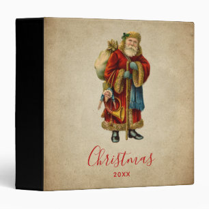 Classeur Vintage Noël Vieux Monde Père Noël