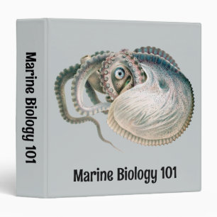 Classeur Vintage Octopus Argonaut, Marine Life Animaux