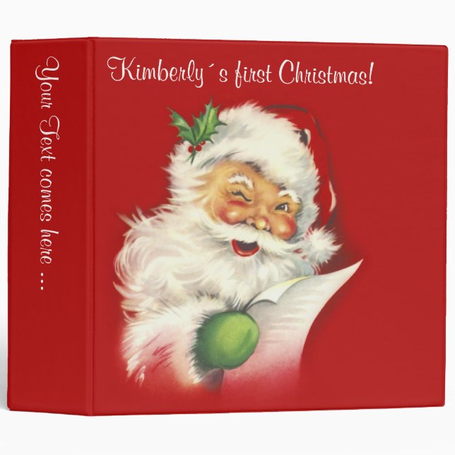 Classeur Vintage père Noël (Devant/Côté)