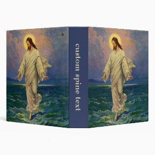 Classeur Vintage Religion, Jésus-Christ marche sur l'eau