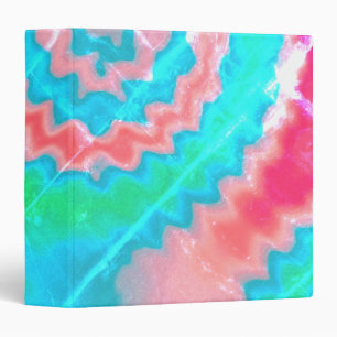 Classeur Vintage rétro turquoise et corail cravate motif
