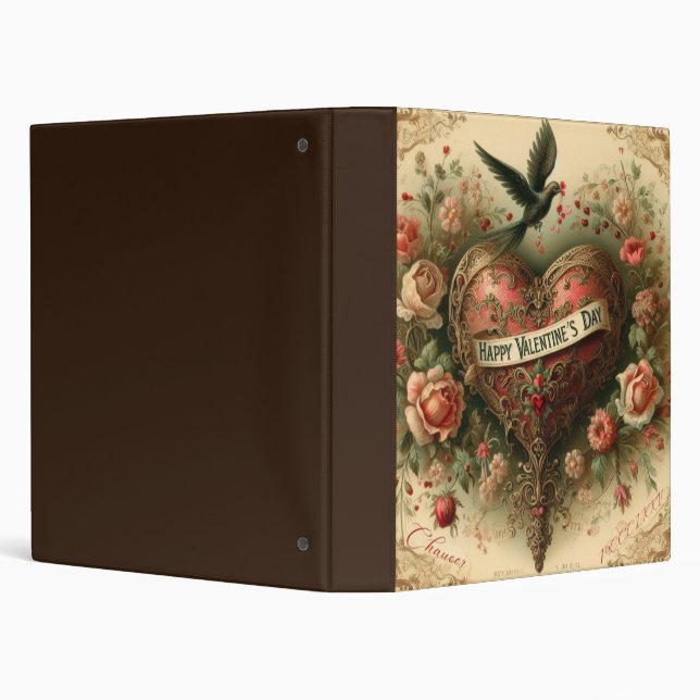 Classeur Vintage/rétro/Victorian Valentine's day heart (Arrière-plan)