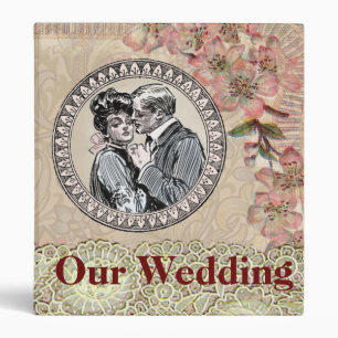Classeur Vintage Romance Couple Antique Rose Mariage