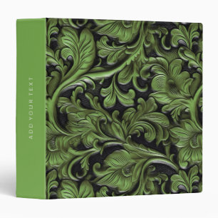 Classeur Vintage sauge vert à outils cuir