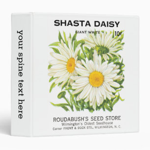 Classeur Vintage Seed Packet Art, Shasta Daisy Flowers