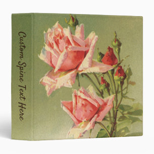 Classeur Vintage Valentine's Day Pink Victorian Garden Rose