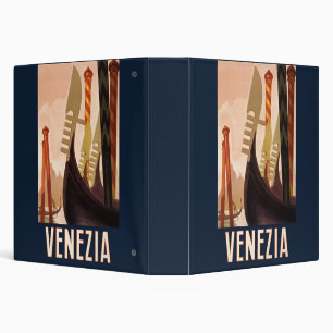 Classeur Vintage Venice Italie Gondola Travel