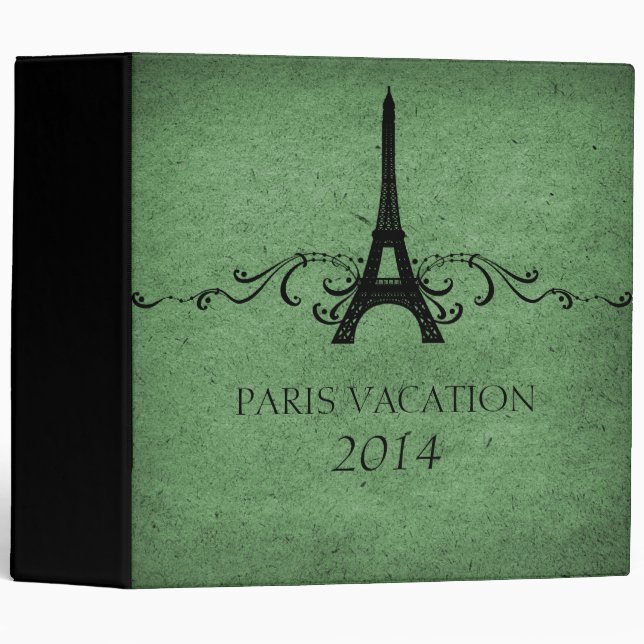 Classeur Vintage vert (2 pouces) (Devant/Côté)