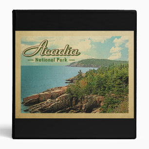 Classeur Vintage voyage du parc national Acadia