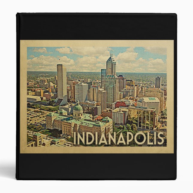 Classeur Vintage voyage Indianapolis Indiana (Devant)