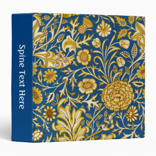 Classeur Vintage William Morris Cherwell Bleu Art Floral