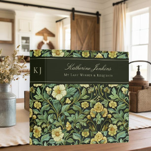 Classeur Vintage William Morris Ressort Floral Planner
