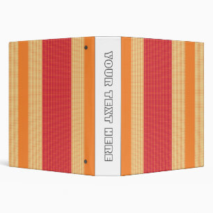 Classeur Vintages points de crème rouge orange Motif rayé