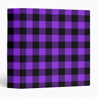 Classeur Violet Bleu et Carreaux Gingham Buffalo Noir