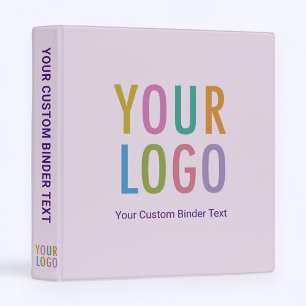 Classeur violet personnalisé à 3 anneaux avec logo