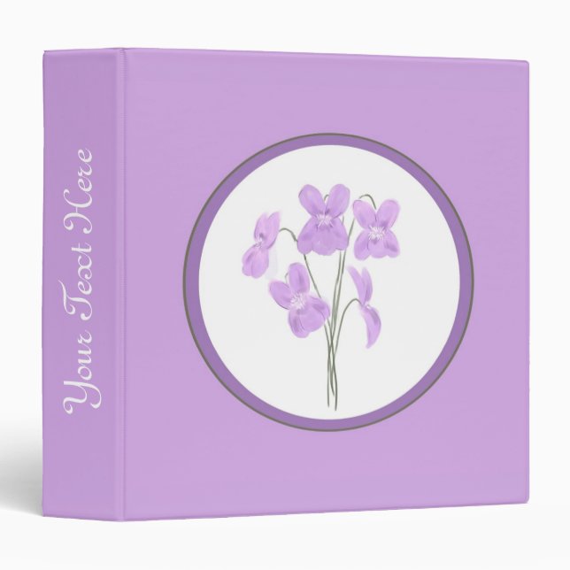 Classeur violet sauvage d'album à bouquet (Devant/Côté)