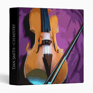 Classeur Violon élégant sur la soie pourpre, pour des