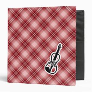 Classeur Violon rouge de plaid