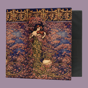 Classeur Violoniste Art Nouveau dans les Fleurs – Floral Vi