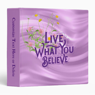 Classeur Vis Ce Que Vous Croyez Citer Purple Lilac Floral