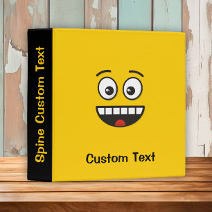 Classeur Visage Sourire avec Reliure de Bouche Ouverte
