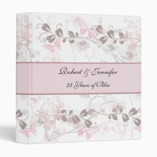 Classeur Visions de papillon dans l'anniversaire rose et