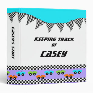Classeur Voiture de course et drapeaux de contrôle